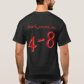 4 8Tワイシャツのdeath_unites_us版(黒) Tシャツ (裏面)