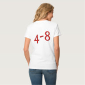 4 8Tワイシャツ(女性、白い) Tシャツ (裏面フル)