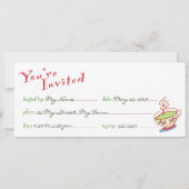 4×9.25インチ お茶の時間のご招待 招待状 (裏面)