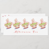 4×9.25インチ お茶の時間のご招待 招待状 (正面/裏面)