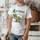 4-a-saurusかわいい恐竜の名前4th誕生日パーティー トドラーTシャツ