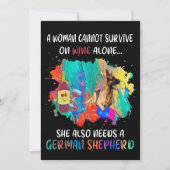 4 A Woman Cannot Survive On Wine Alone She Also Ne 招待状 (正面)