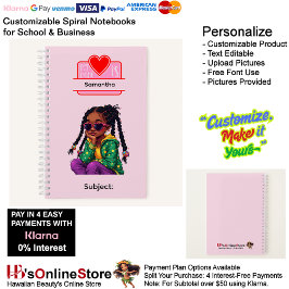 4 African American Girl Writing Supplies Students ノートブック