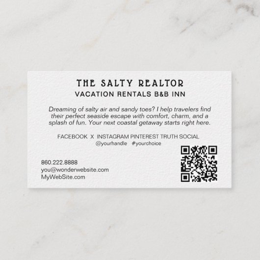 *~* 4 AP13レアレータビーチレンタルB&Bイン 名刺 (裏面)