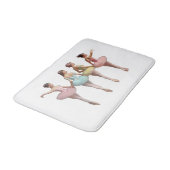 4 bailarinas con tutús rosa, amarillo, verde dulce バスマット (アングル)