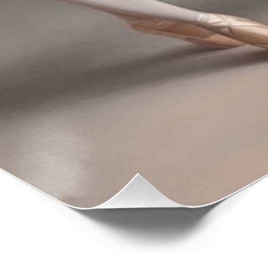 4 bailarinas con tutús rosa, amarillo, verde dulce ポスター (コーナー)