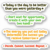 4 Best Motivational Quotes of all Time | Daily シール (正面)