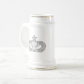 4 CES – シニアCEバッジ – スタイン ビールジョッキ (正面左)