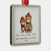 4 Cheetahの初めてのクリスマスとしての採用 メタルオーナメント (右)