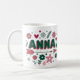 4 Color Anna 1 コーヒーマグカップ