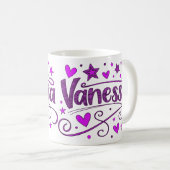 4 Color Vanessa 1 - Doodle コーヒーマグカップ (正面右)