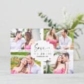 4 Custom Photos Minimalist Modern Collage Wedding (スタンド正面)