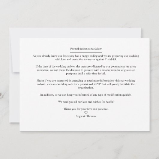 4 Custom Photos Minimalist Modern Collage Wedding (裏面)