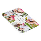 4 Custom Photos Minimalist Modern Collage Wedding マグネット (右側)