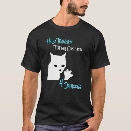 4 Dabloons Cat - こんにちは友達 Tシャツ (正面)