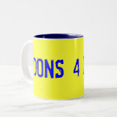 4 DIV 4のマグを着ます ツートーンマグカップ (正面左)