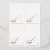 4 DIYバラ金箔書道の折り畳み座席表 箔シーズンカード (正面)