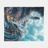 #4 Dragon World  フリースブランケット (正面(横))