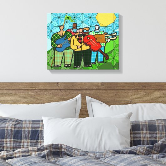 4 Duffers (Streted Canvas Print) キャンバスプリント (インサイチュ (寝室))