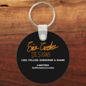 4 eyed green alien monster キーホルダー (裏面)