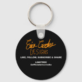 4 eyed green alien monster キーホルダー (裏面)