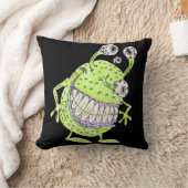 4 eyed green alien monster クッション (ブランケット)