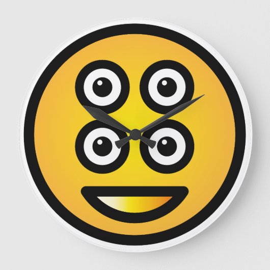 4 EYES ICON BY MASANSER PIXELAT ラージ壁時計 (正面)