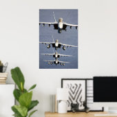 4 FA-18ホーネットすごいプリント ポスター (ホームオフィス)