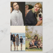  4 Family Photo Collage Custom 便箋 (正面)