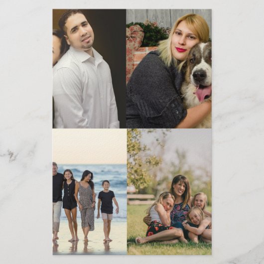  4 Family Photo Collage Custom 便箋 (正面)