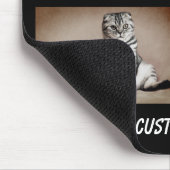 4 Foto Collage met text - kies achtergrond kleur マウスパッド (コーナー)