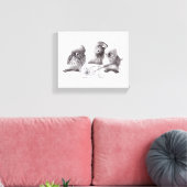 4 Funny Owls, 1 called Pablo print キャンバスプリント (インサイチュ (リビング))
