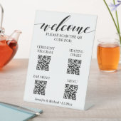 4 in 1式&シーティングチャート&シーティングメニューqrコード&バー 台座サイン (インサイチュ)