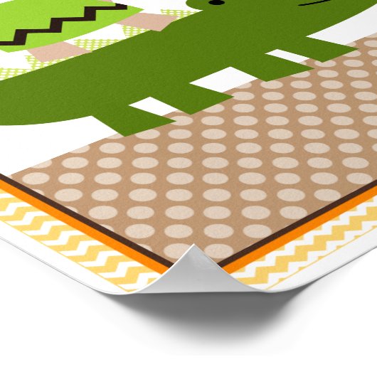 4 in 1 Jungle Stack 8x10インチ子供部屋アート/ポスター ポスター (角)