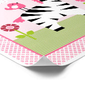 4 in 1 Sunny Safari 8 x 10インチ子供部屋アート/ポスター ポスター (角)