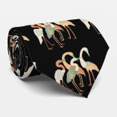 4 Japanese Cranes Thunder_Cove ネクタイ (ロール)