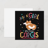 4 Just A Girl Who Loves Corgi 招待状 (正面/裏面)