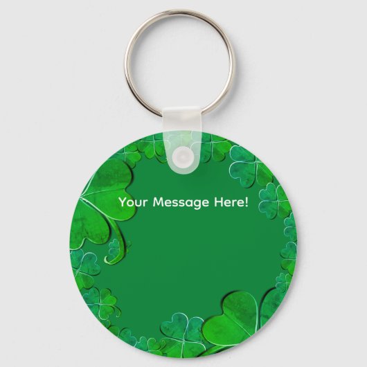 4 Leaf Clover Frame+Photo Keychain キーホルダー (裏面)