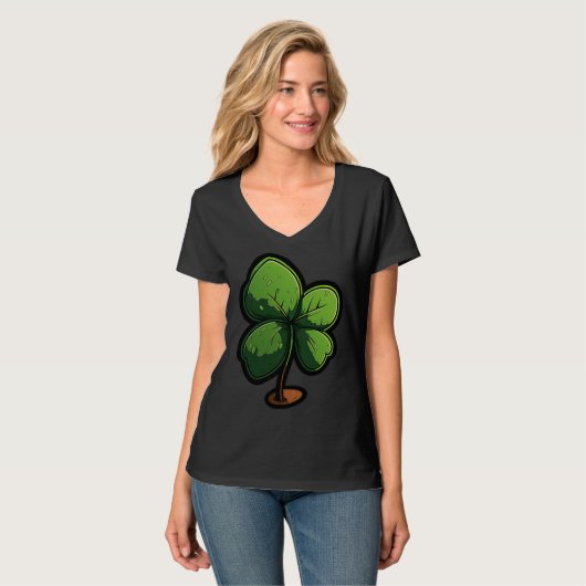 4 Leaf Clover Happt St Patrick's Day St Patrick's  Tシャツ (正面フル)