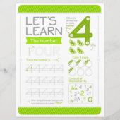 4 Learn To Draw Number 4 Teacher Home Schooling  (正面)