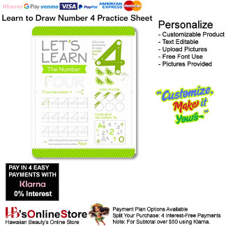 4 Learn To Draw Number 4 Teacher Home Schooling