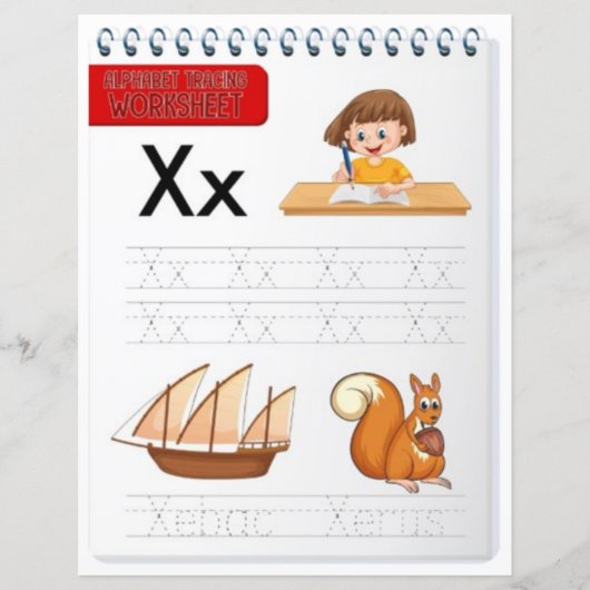 4 Learn To Spell Letter X Teacher Home Schooling (正面)