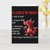 4 Levels Of Crazy Talks To Self Argues With Self D カード (黄色い花)