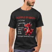 4 Levels Of Crazy Talks To Self Argues With Self D Tシャツ (正面)