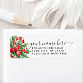 4 LINES Modern Christmas Stylish Return Address ラベル (インサイチュ)