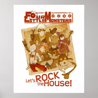 4 Little Monsters - Let's Rock the House ポスター