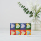 4 Love Hearts Art Business Card 名刺 (スタンド正面)