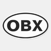 4 OBX 楕円形シール (正面)