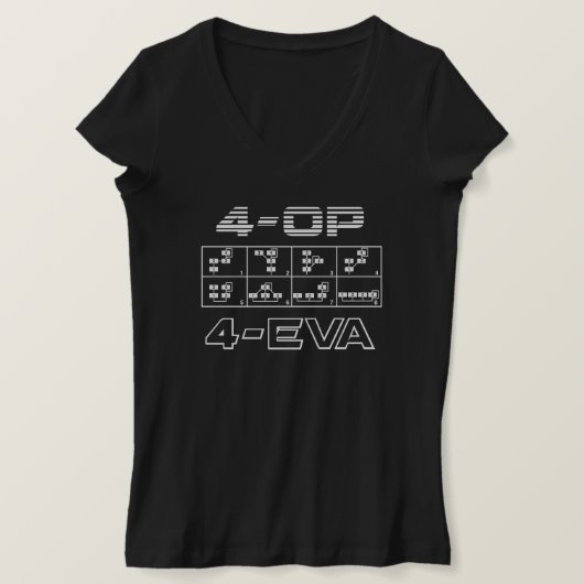4-OP 4-EVA - 4オペレータFM合成Tee Tシャツ (デザイン正面)