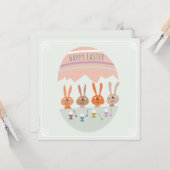 4 paashaasjes aan tafel カード (正面/裏面インサイチュ)